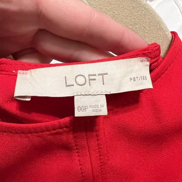 Loft Red 3/4 sleeve dress - 00P - Picture 3 of 3